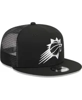 Men's New Era Black Phoenix Suns Evergreen 9FIFTY Trucker Snapback Hat