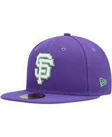 Men's New Era Purple San Francisco Giants Lime Side Patch 59FIFTY Fitted Hat