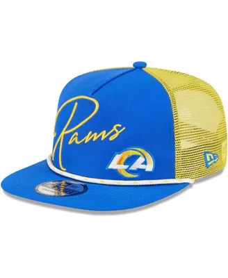 Men's New Era Royal Los Angeles Rams Script Logo Golfer 9FIFTY Snapback Hat