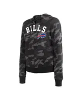 Women's New Era Black Buffalo Bills Camo Full-Zip Hoodie