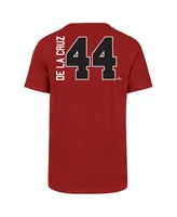 Men's '47 Brand Elly De La Cruz Red Cincinnati Reds Name and Number T-shirt