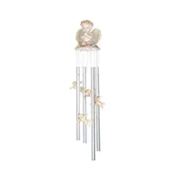 Fc Design 23" Long Cherub Praying Round Top Wind Chime Home Decor Perfect Gift for House Warming, Holidays and Birthdays