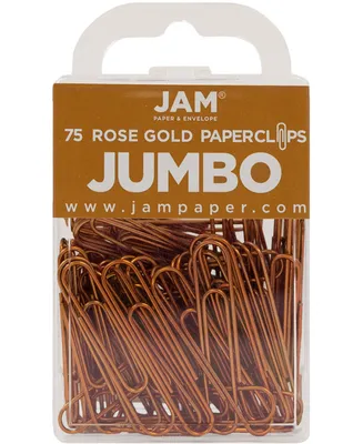 Jam Paper Colorful Jumbo Paper Clips - Large 2" - Paperclips - 75 Per Pack