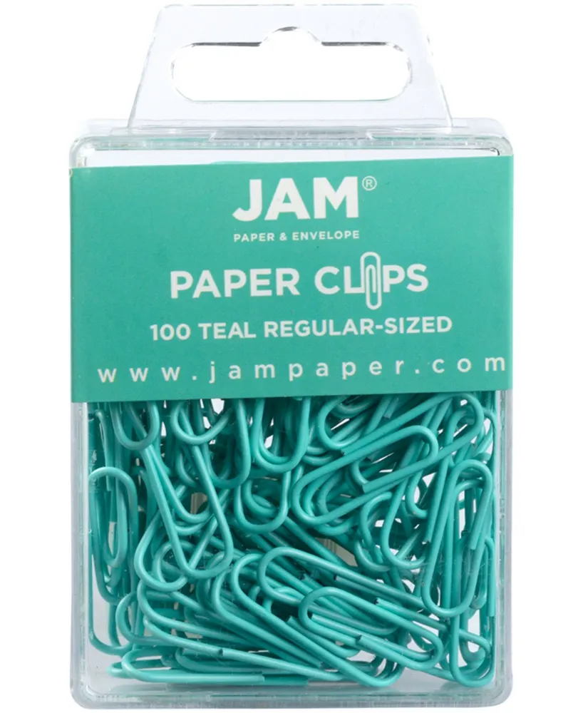 Jam Paper Colorful Standard Paper Clips - Regular 1" - Paperclips - 100 Per Pack