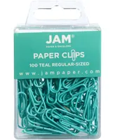 Jam Paper Colorful Standard Paper Clips - Regular 1" - Paperclips - 100 Per Pack