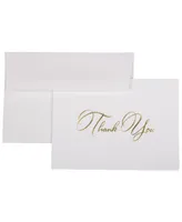 Jam Paper Blank Thank You Cards Set - Thank You Cards - Bright Cards with Script - 104 Cards 100 Matching Envelopes