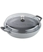 Staub Cast Iron 3.5 Quart Braiser with Glass Lid