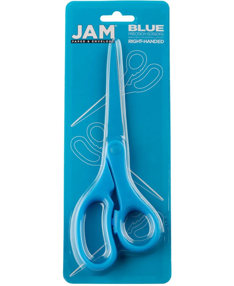 Jam Paper Multi-Purpose Precision Scissors - 8" - Ergonomic Handle Stainless Steel Blades - Sold Individually