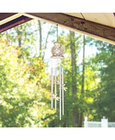 Fc Design 23" Long Cherub Praying Round Top Wind Chime Home Decor Perfect Gift for House Warming, Holidays and Birthdays