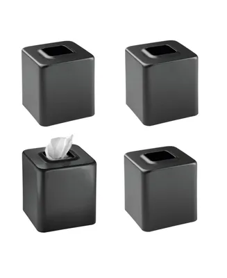 mDesign Metal Square Modern Tissue Box Cover Holder for Bathroom