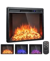 Costway 26 Inch Recessed Electric Fireplace heater W/ Remote Control