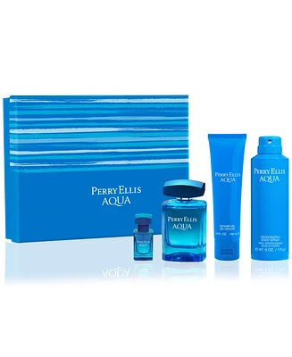 Perry Ellis Men's 4-Pc. Aqua Eau de Toilette Gift Set