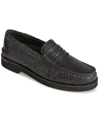 Sperry Men's Authentic Original Double Sole Crocodile Patterned Penny Loafer