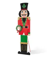 Glitzhome 60" H Metal Nutcracker Porch Decor