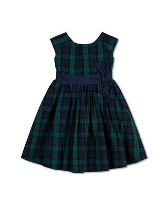 Hope & Henry Little Girls Cap Sleeve Party Dress with Bow Sash