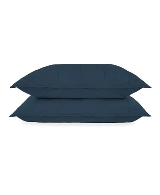 French Linen Quilted Sham Set