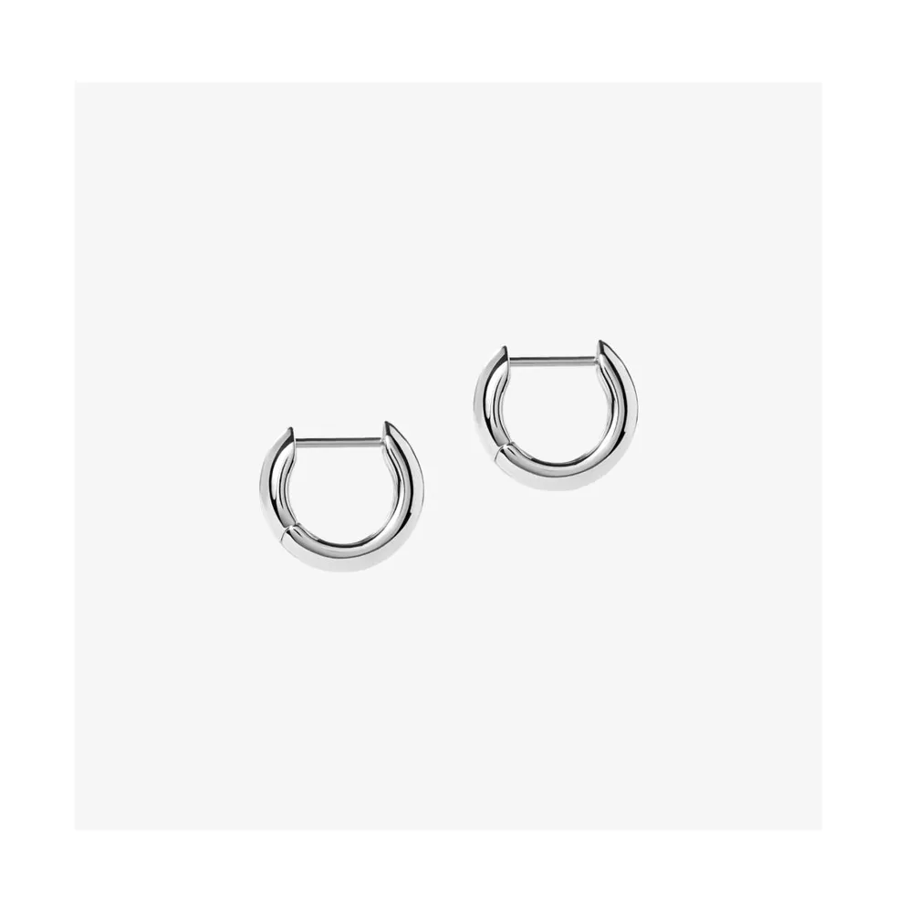 Ana Luisa Bold Huggie Hoops - Giulia Silver