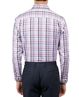 Michelsons of London Men's Regular-Fit Dobby Plaid Dress Shirt