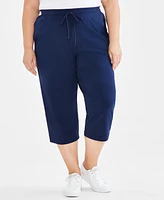 Style & Co Plus Size Knit Pull-On Capri Pants, Created for Macy's