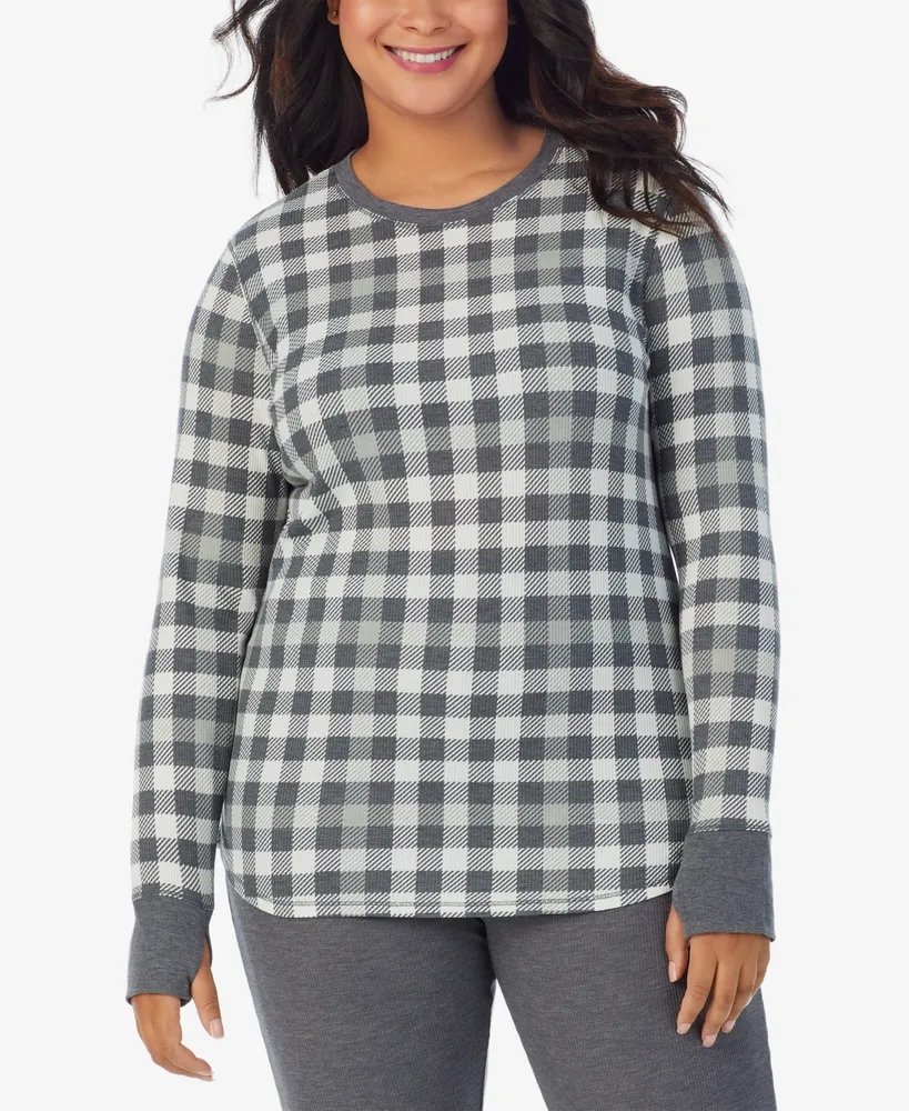 Cuddl Duds Plus Size Stretch Thermal Long-Sleeve Top