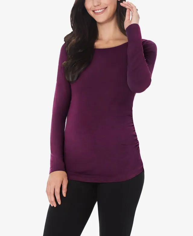 Cuddl Duds Women's Thermal Long-Sleeve Maternity Top