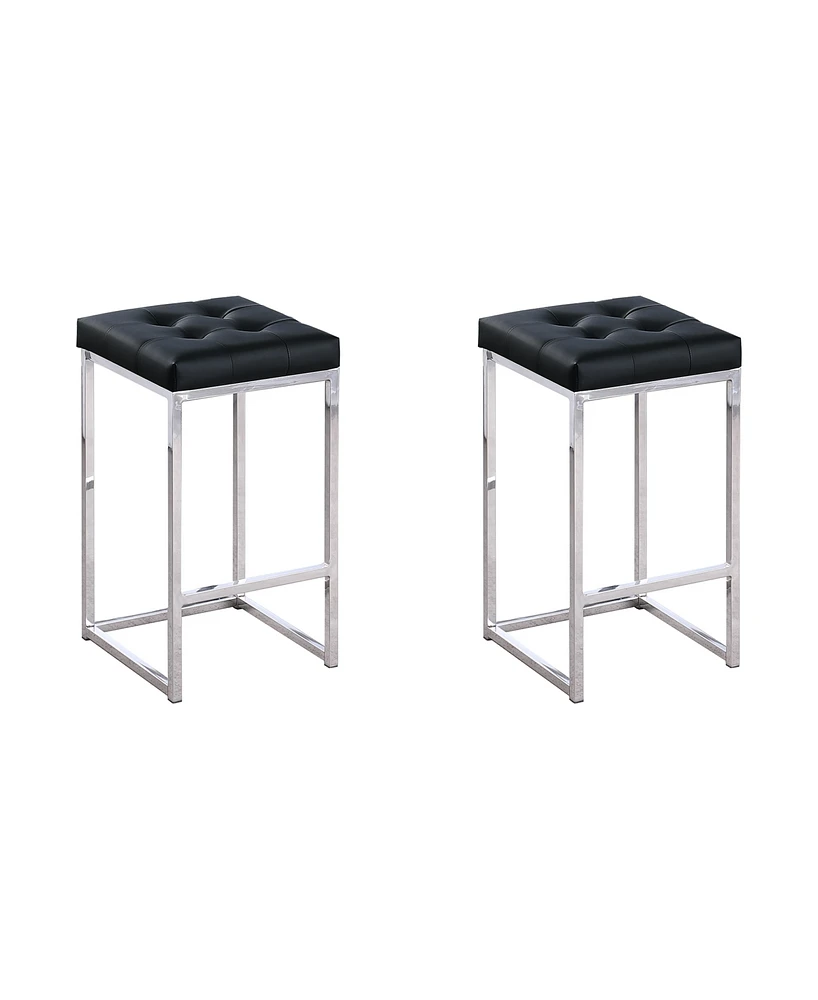 Best Master Furniture Jersey 27" Faux Leather Counter Height Stools