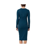 Ripe Maternity Maternity Ripe Lola Cross Front Nursing Dress Peacock