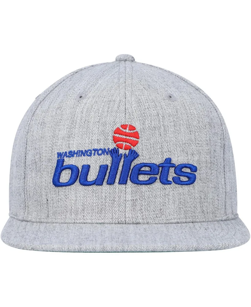 Men's Mitchell & Ness Heather Gray Washington Bullets Hardwood Classics 2.0 Snapback Hat