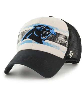 Men's '47 Brand Cream Carolina Panthers Breakout Mvp Trucker Adjustable Hat