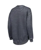 Women's Pressbox Black Colorado Buffaloes Vintage-Like Wash Pullover Sweatshirt