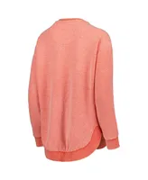 Women's Pressbox Orange Syracuse Ponchoville Pullover Sweatshirt