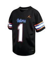 Big Boys Jordan #1 Black Florida Gators Alternate Game Jersey