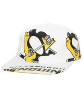 Men's Mitchell & Ness White Pittsburgh Penguins In Your Face Deadstock Snapback Hat