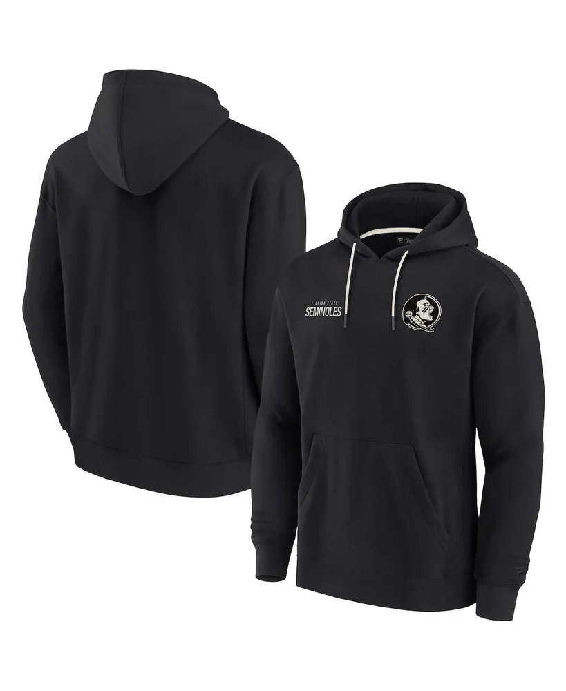 Men's and Women's Fanatics Signature Black Florida State Seminoles Super Soft Fleece Pullover Hoodie