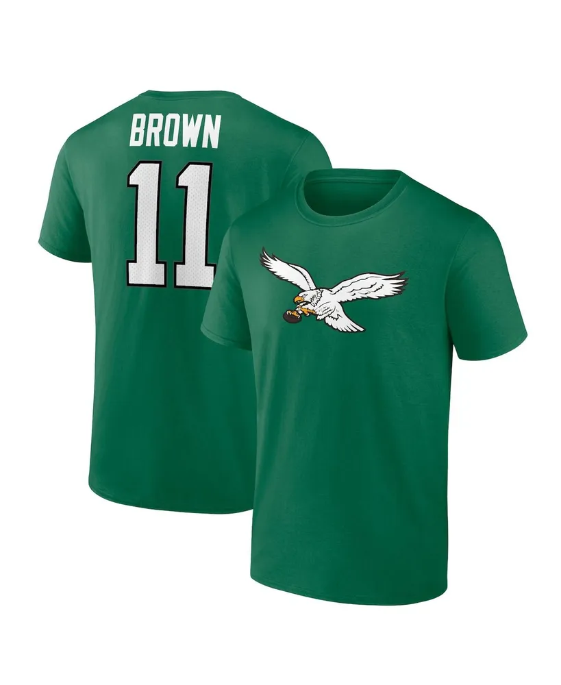 Men's Fanatics A.j. Brown Kelly Green Philadelphia Eagles Player Icon Name and Number T-shirt