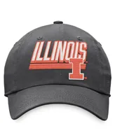 Men's Top of the World Charcoal Illinois Fighting Illini Slice Adjustable Hat