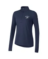 Women's Under Armour Navy Navy Midshipmen Tech Mesh Quarter-Zip Top