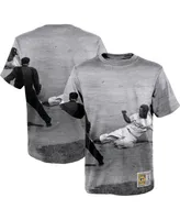 Big Boys Mitchell & Ness Jackie Robinson White Brooklyn Dodgers Sublimated Player T-shirt