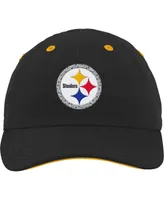 Infant Boys and Girls Black Pittsburgh Steelers Team Slouch Flex Hat