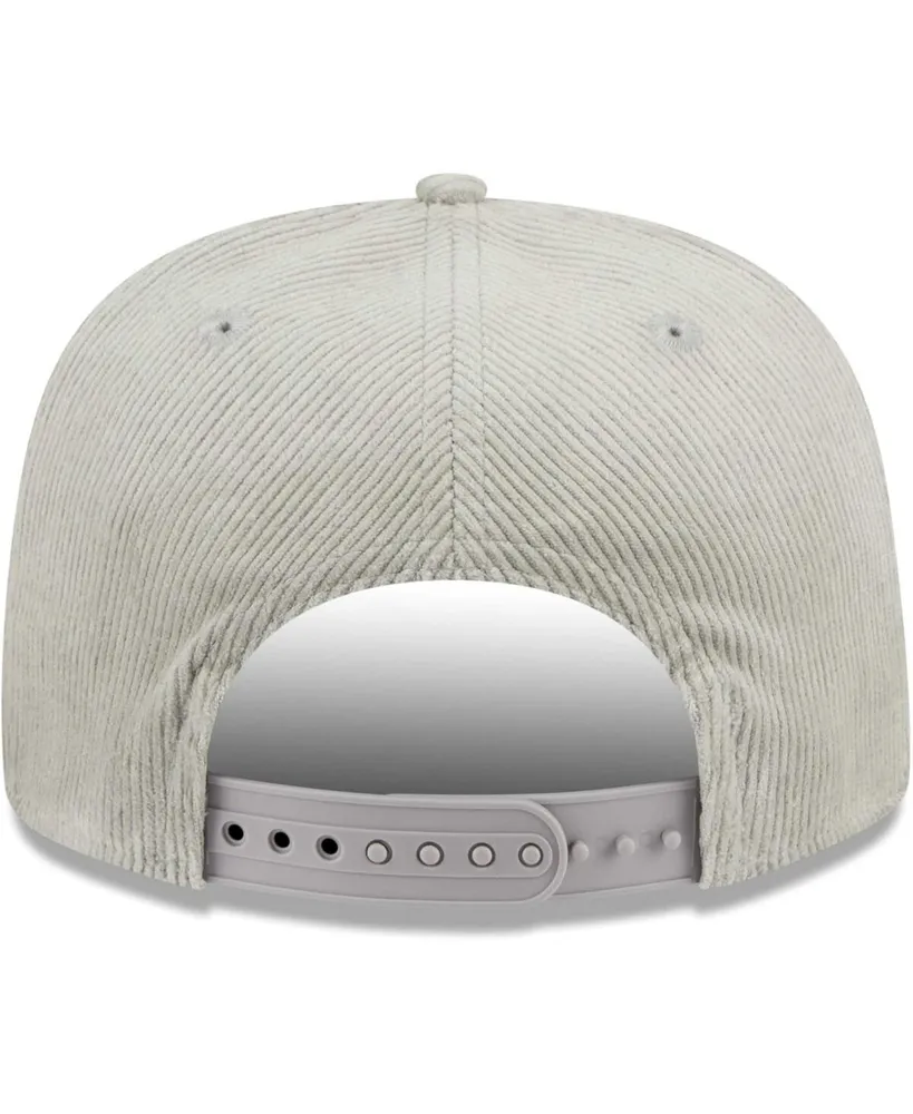 Men's New Era Gray Oakland Athletics Corduroy Golfer Adjustable Hat