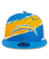 Men's New Era Powder Blue Los Angeles Chargers Tear Trucker 9FIFTY Snapback Hat