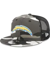 Men's New Era Urban Camo Los Angeles Chargers 9FIFTY Trucker Snapback Hat