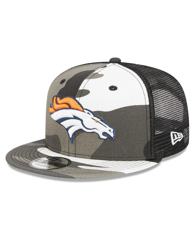 Men's New Era Black/Camo Denver Broncos 2021 Salute To Service Trucker  9FORTY Snapback Adjustable Hat