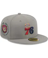 Men's New Era Gray Philadelphia 76ers Color Pack 59FIFTY Fitted Hat