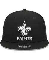 Men's New Era Black New Orleans Saints Main Trucker 9FIFTY Snapback Hat