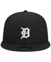 Men's New Era Black Detroit Tigers Trucker 9FIFTY Snapback Hat