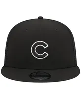 Men's New Era Black Chicago Cubs Trucker 9FIFTY Snapback Hat