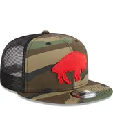 Men's New Era Camo Buffalo Bills Throwback Main Trucker 9FIFTY Snapback Hat