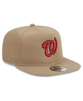 Men's New Era Khaki Washington Nationals Golfer Adjustable Hat