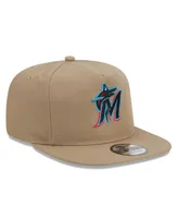 Men's New Era Khaki Miami Marlins Golfer Adjustable Hat